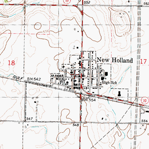 Topographic Map of Zion Lutheran Church, IL
