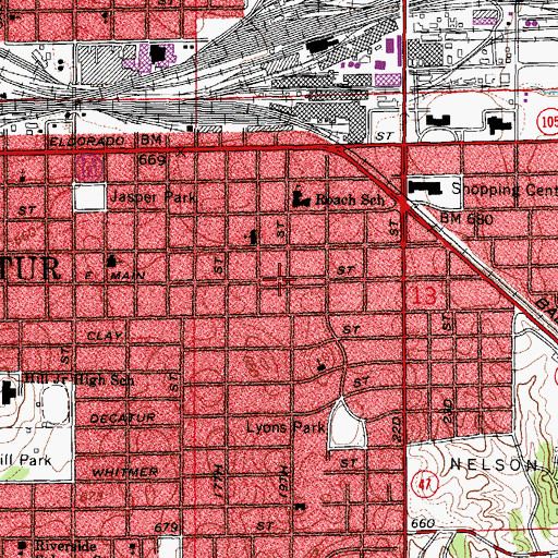 Topographic Map of Clorkey Park, IL