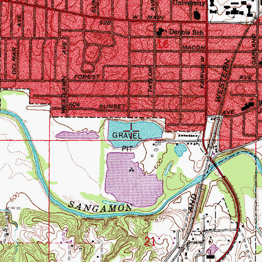 Topographic Map of Lake Tokorozawa, IL