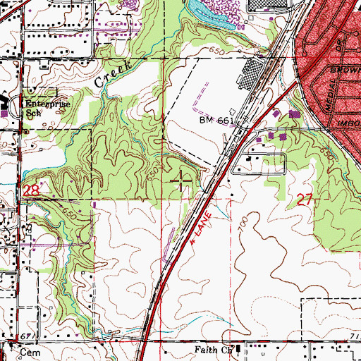 Topographic Map of Borg Warner Field, IL