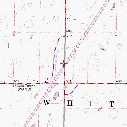 Topographic Map of Interchange 47, IL