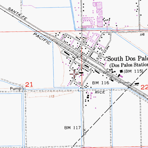 Topographic Map of George Christian Elementary School, CA
