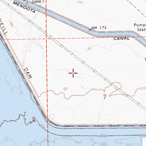 Topographic Map of O'Neill Forebay Wildlife Area, CA