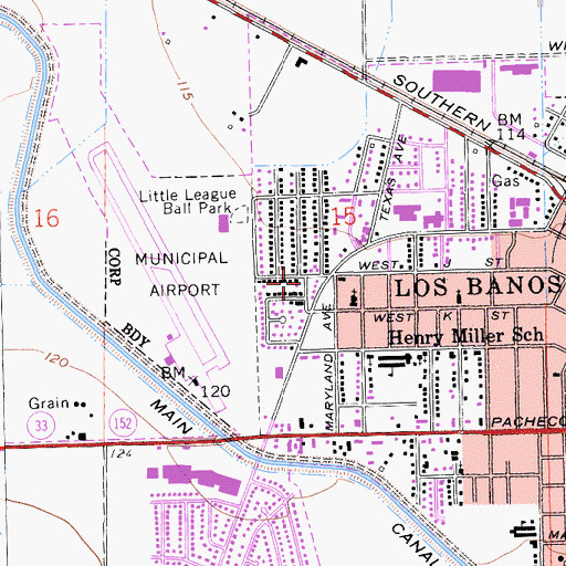 Topographic Map of Page Park, CA