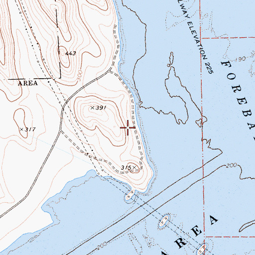 Topographic Map of South Beach, CA