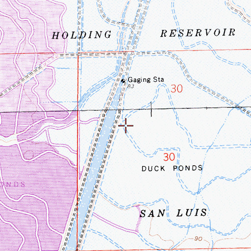 Topographic Map of Volta State Wildlife Area, CA