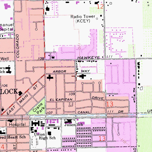 Topographic Map of Evangelical Free Church, CA