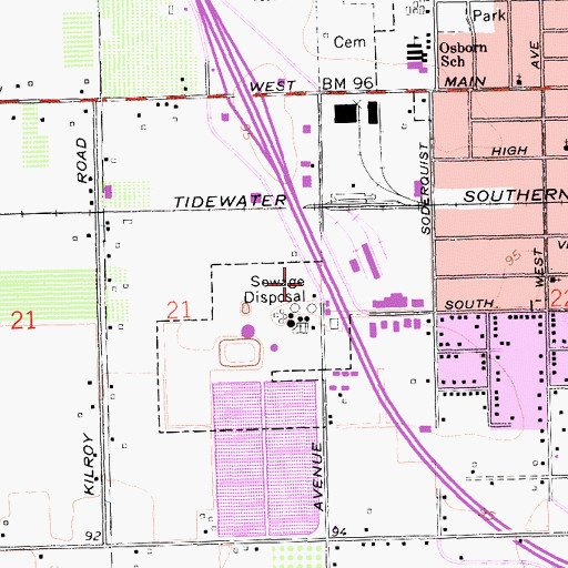 Topographic Map of Turlock City Fire and Emergency Services Station 2, CA