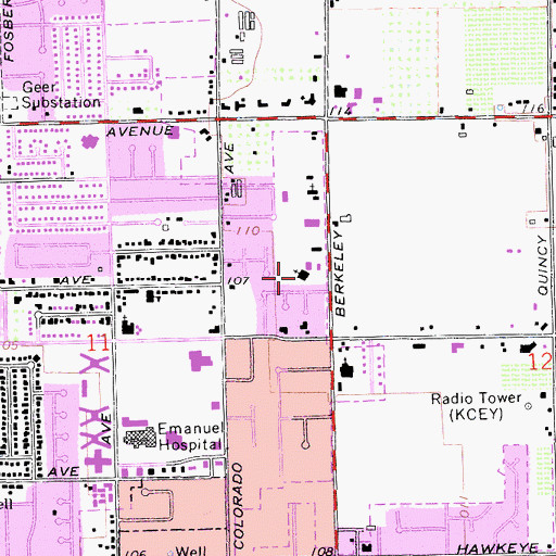 Topographic Map of First Presbyterian Church, CA