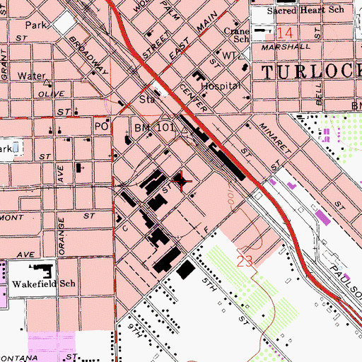 Topographic Map of Kingdom Hall of Jehovahs Witnesses, CA