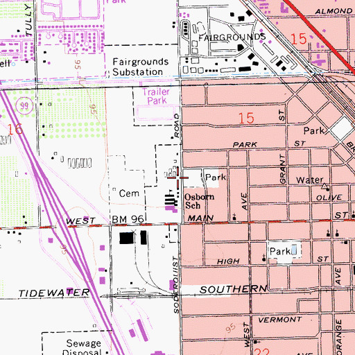 Topographic Map of Soderquist Park, CA