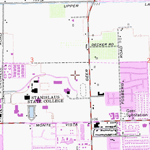 Topographic Map of Teague Park, CA