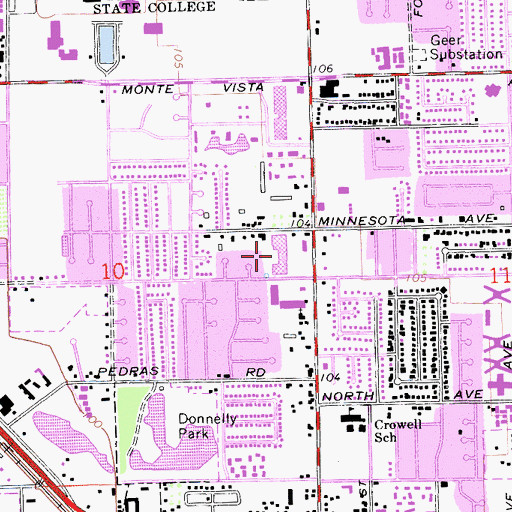 Topographic Map of Turlock Shopping Center, CA