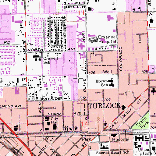 Topographic Map of Word of Life Church, CA