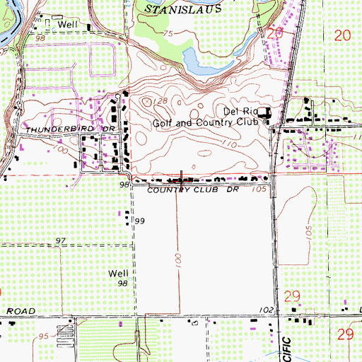Topographic Map of North McHenry, CA