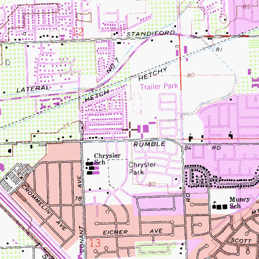 Topographic Map of Prescott Junior High School, CA