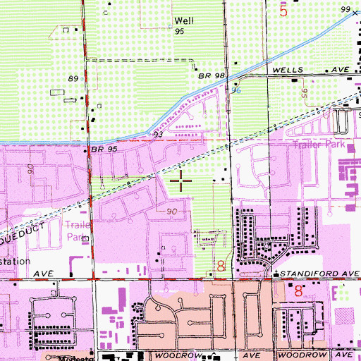 Topographic Map of Wesson Ranch Park, CA
