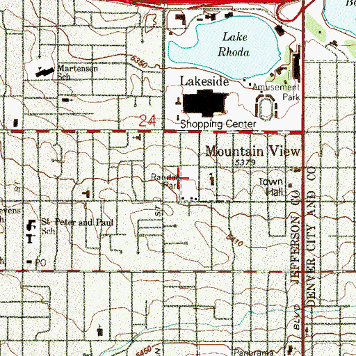 Topographic Map of Randall Park, CO