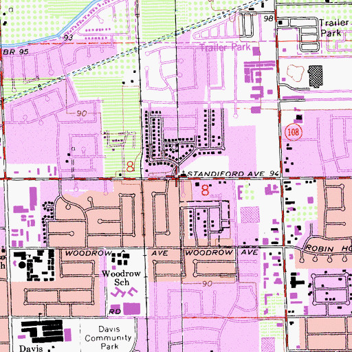 Topographic Map of Big Valley Christian School, CA