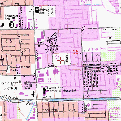 Topographic Map of C F Brown Park, CA