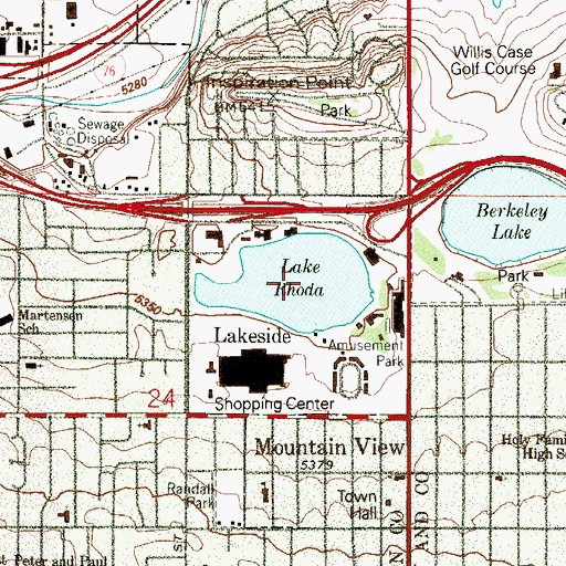 Topographic Map of Lake Rhoda, CO
