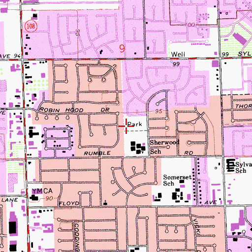 Topographic Map of Sherwood Park, CA