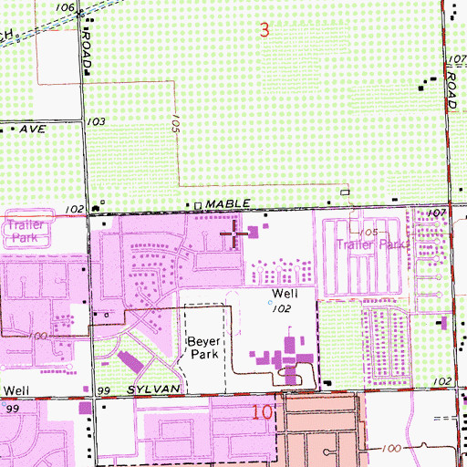 Topographic Map of Stockard Coffee Elementary School, CA