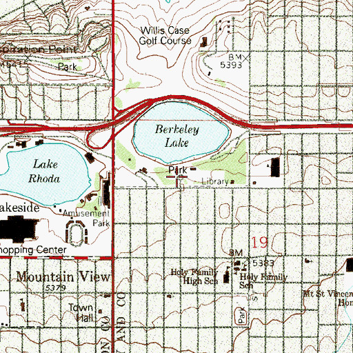 Topographic Map of Berkeley Park, CO