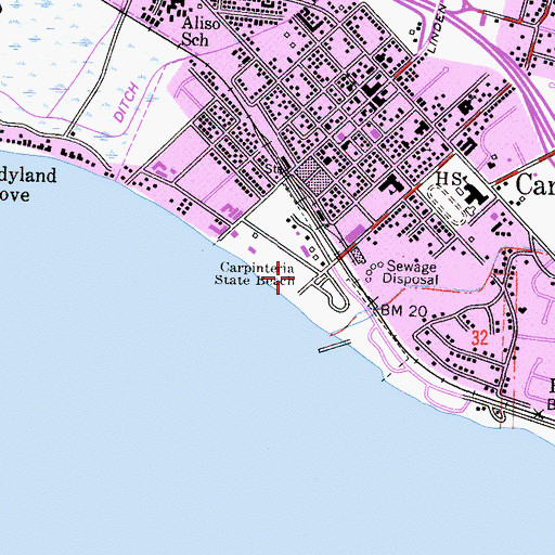 Topographic Map of Mishopshnow (historical), CA