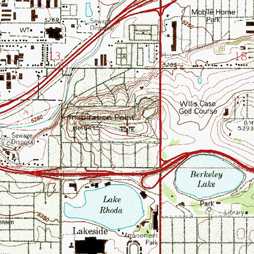 Topographic Map of Inspiration Point, CO