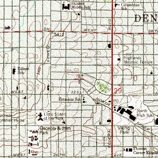 Topographic Map of Offielo Nursing Home (historical), CO