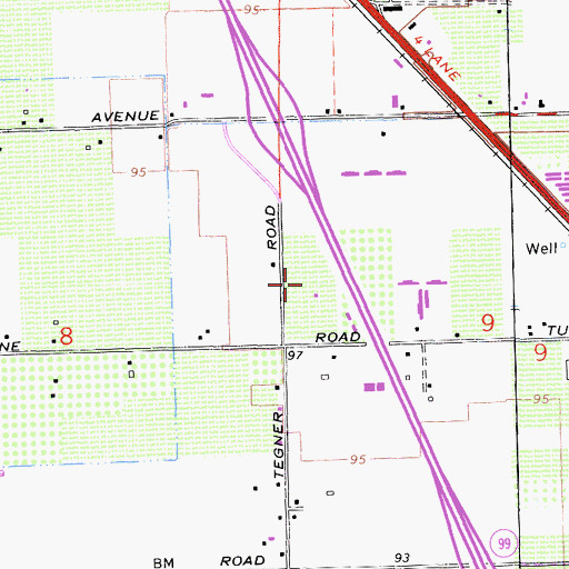 Topographic Map of Atch Pedretti Park, CA