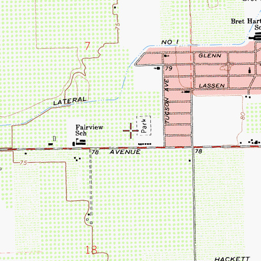 Topographic Map of Fairview Park, CA