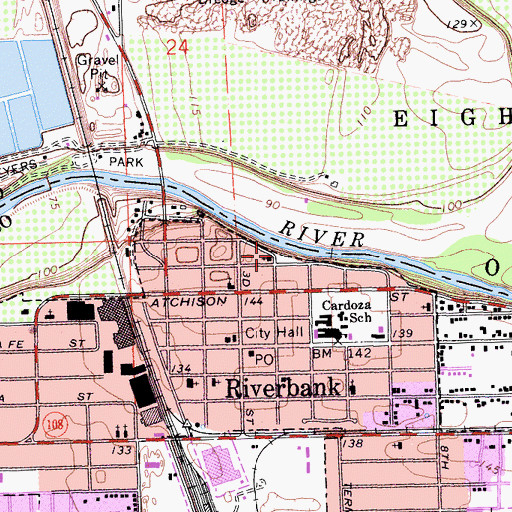 Topographic Map of Hutcheson Park, CA