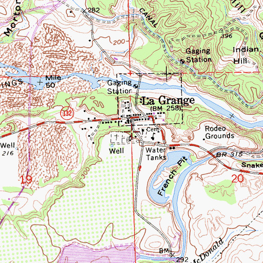 Topographic Map of Saint Louis Catholic Church, CA