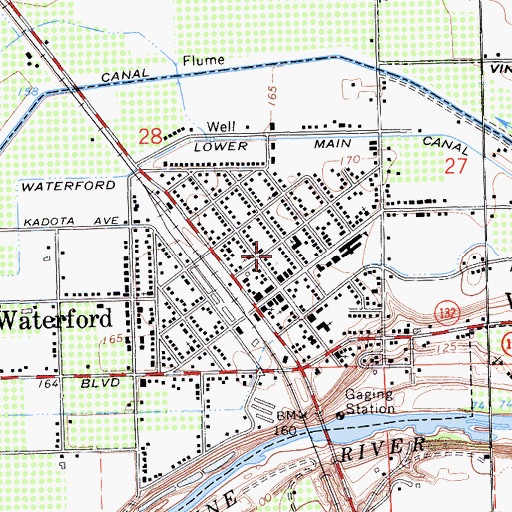 Topographic Map of Waterford Branch Stanislaus County Free Library, CA
