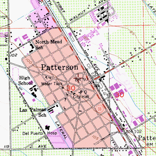 Topographic Map of North Park, CA