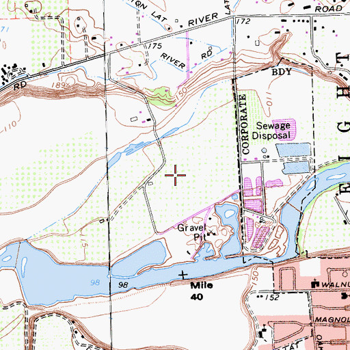 Topographic Map of Oakdale Recreation Area, CA