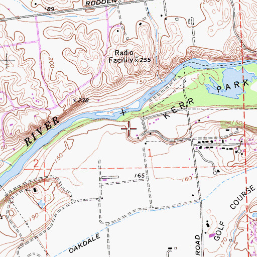 Topographic Map of Oakdale Sportsman Club, CA