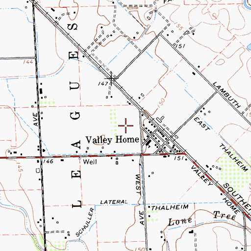 Topographic Map of Valley Home School, CA