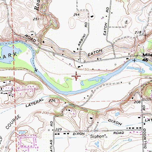 Topographic Map of Valley Oak Recreation Area, CA