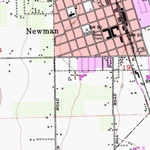 Topographic Map of Von Renner Elementary School, CA
