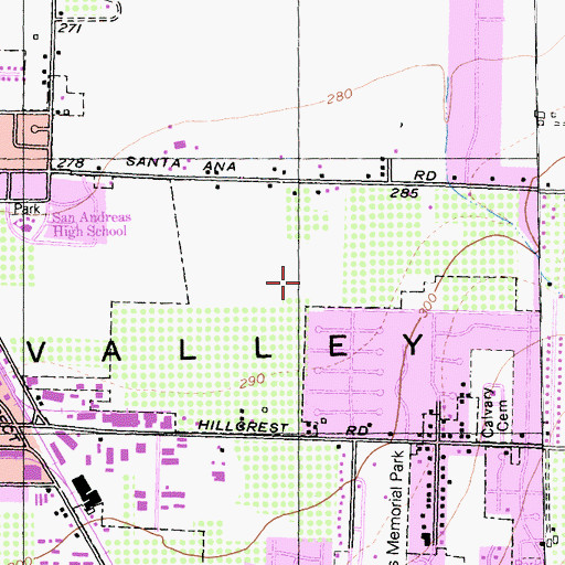 Topographic Map of Marguerite Maze Middle School, CA