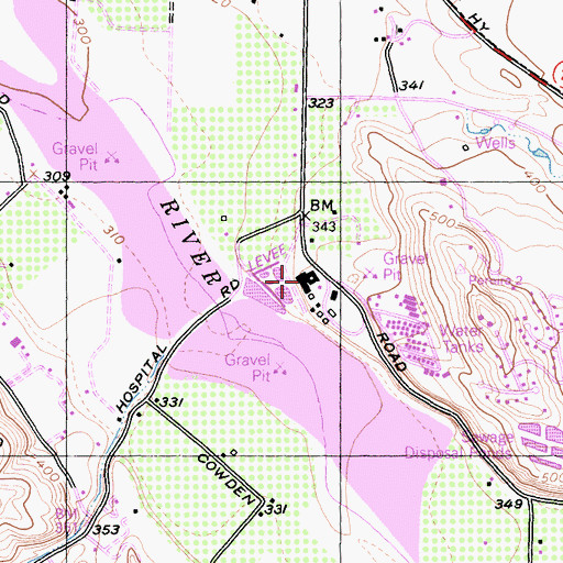 Topographic Map of San Benito County Planning Building, CA