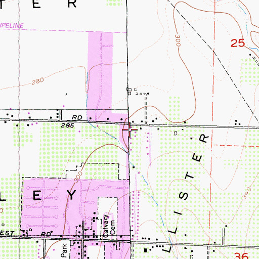 Topographic Map of Apostolic Christian School, CA