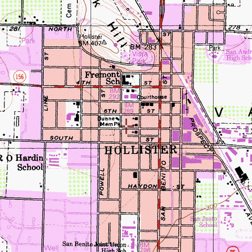 Topographic Map of Community Christian Church, CA