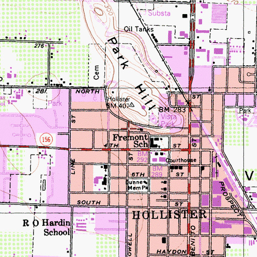 Topographic Map of Full Gospel Tabernacle, CA