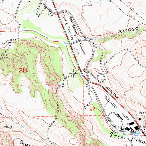 Topographic Map of San Benito Historical Park, CA