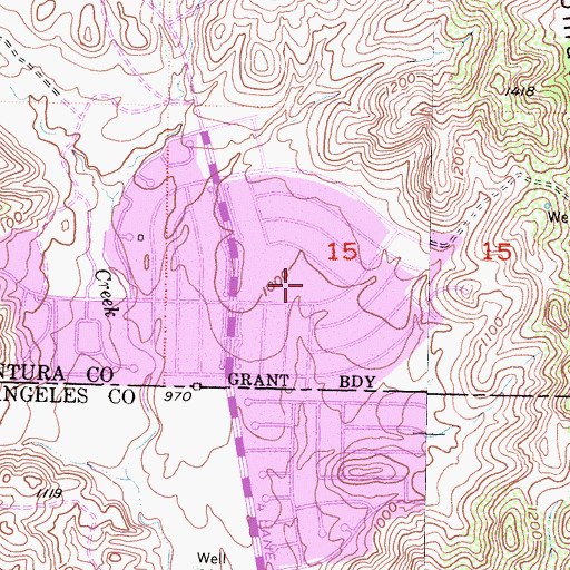 Topographic Map of Brookside Elementary School, CA