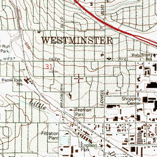 Topographic Map of Orchard Court School (historical), CO